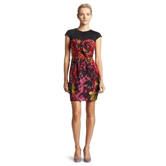 Trina Turk Dresses & Skirts - Trina Turk L.A Women's Mock Strapless Watercolor Dress Size 6 Wool / Silk 1716